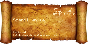 Szandi Anita névjegykártya